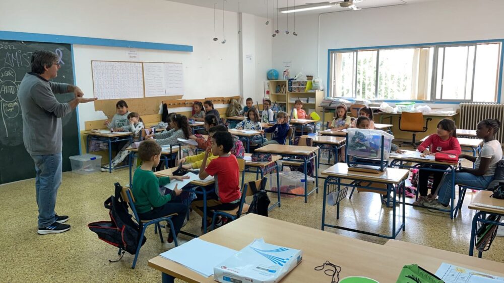 Imagen de archivo en un aula en el municipio de Vícar.