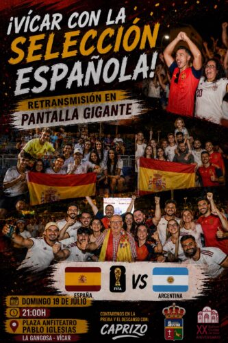 Pantalla Gigante: Final del Mundial España – Argentina
